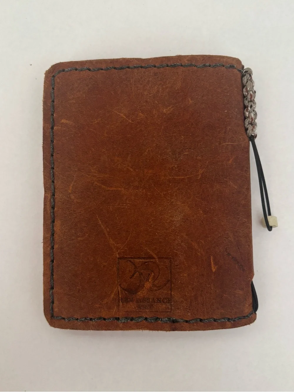 Artisan Made Leather Pocket Journal Notebook Stitched Edges Blank Patina Brown